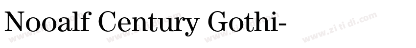 Nooalf Century Gothi字体转换